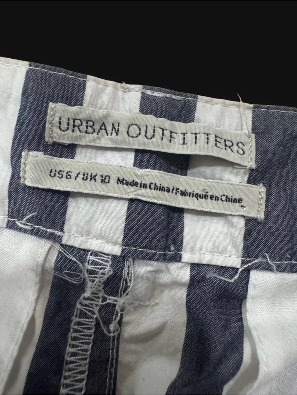 Urban Outfitters Striped High Waisted Pleated Balloon Trouser 6 - Picture 8 of 8